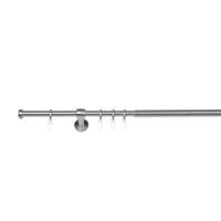 VORHANGSTANGENSET 120 cm  - Grau Hochglanz, Basics, Metall (120cm)