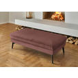 WOHNLANDSCHAFT  in Chenille, Flachgewebe Weinrot  - Weinrot/Schwarz, Design, Textil/Metall (180/344/208cm) - Dieter Knoll