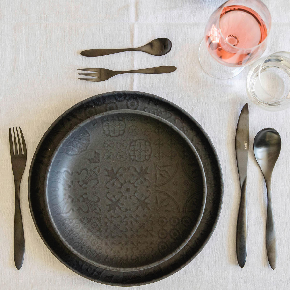 KOMBISERVICE 8-teilig  - Schwarz, Basics, Keramik - Mäser