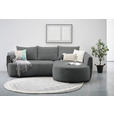 ECKSOFA Dunkelgrau Chenille  - Dunkelgrau/Schwarz, MODERN, Kunststoff/Textil (287/179cm) - Carryhome