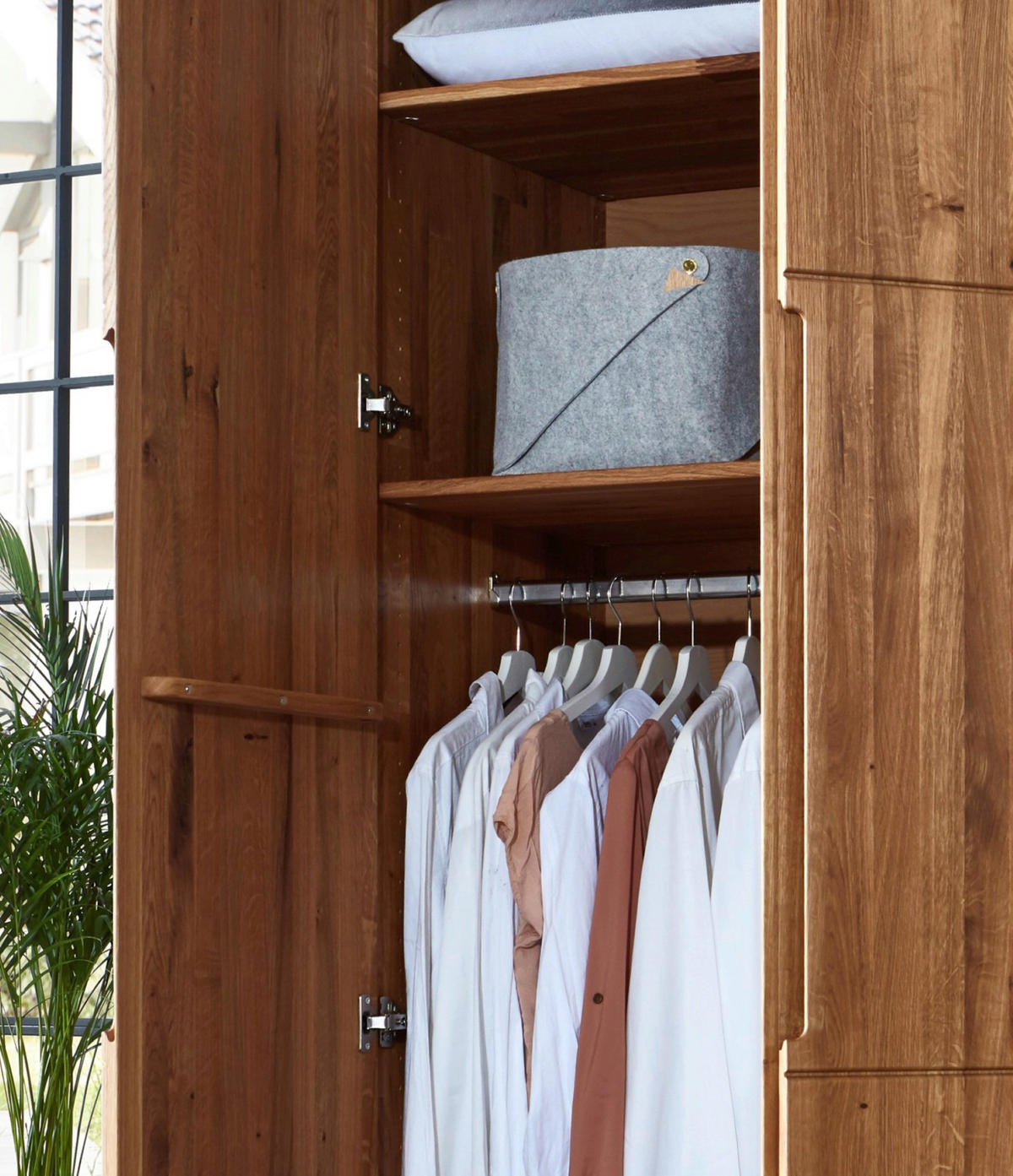 DREHTÜRENSCHRANK  in Wildeiche  - Wildeiche, MODERN, Holz (152/223/62cm) - MID.YOU