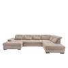 WOHNLANDSCHAFT Beige Cord  - Beige/Schwarz, MODERN, Textil/Metall (184/387/252cm) - Livetastic