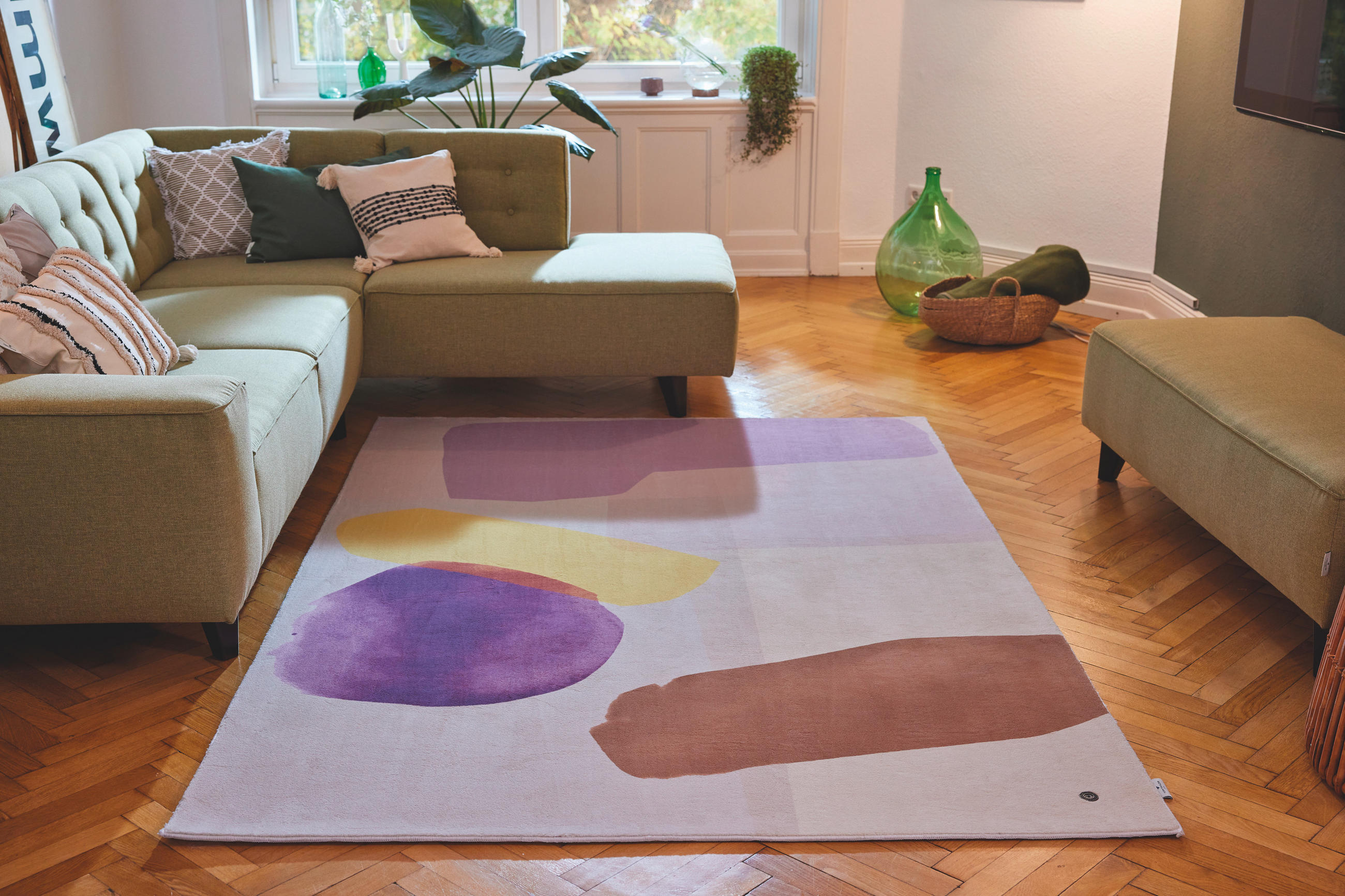 WEBTEPPICH 140/200 cm SHAPES - THREE Multicolor, Violett  - Violett/Multicolor, Design, Textil (140/200cm) - Tom Tailor