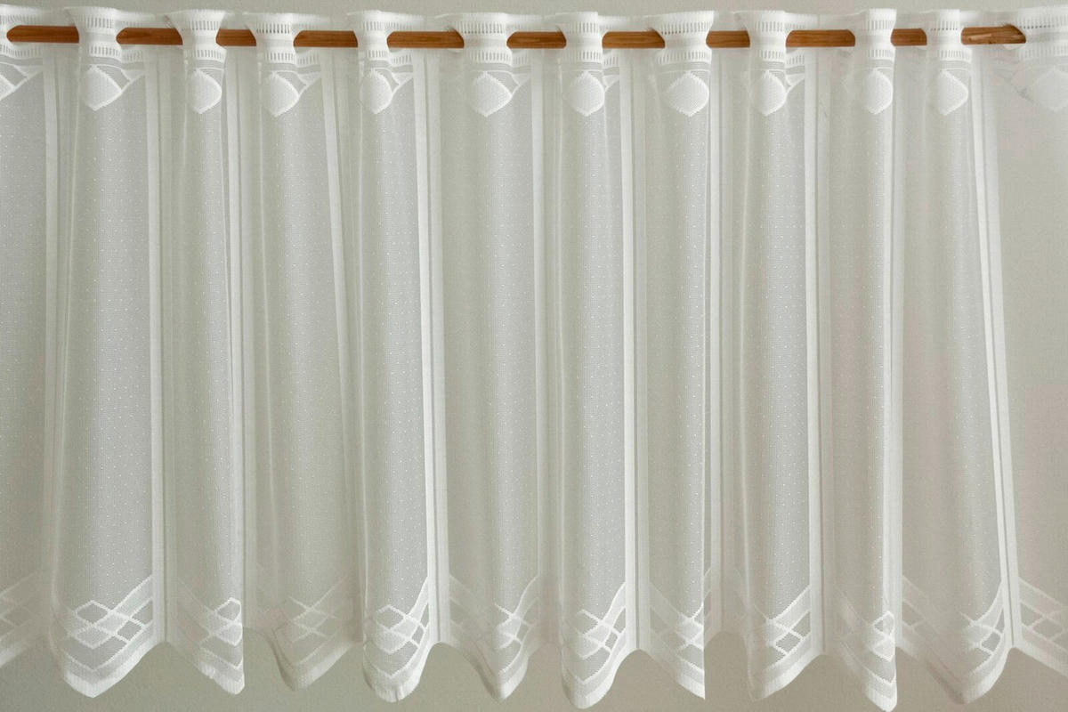 KRATKA ZAVJESA bijela   - bijela, Basics, tekstil (90cm)