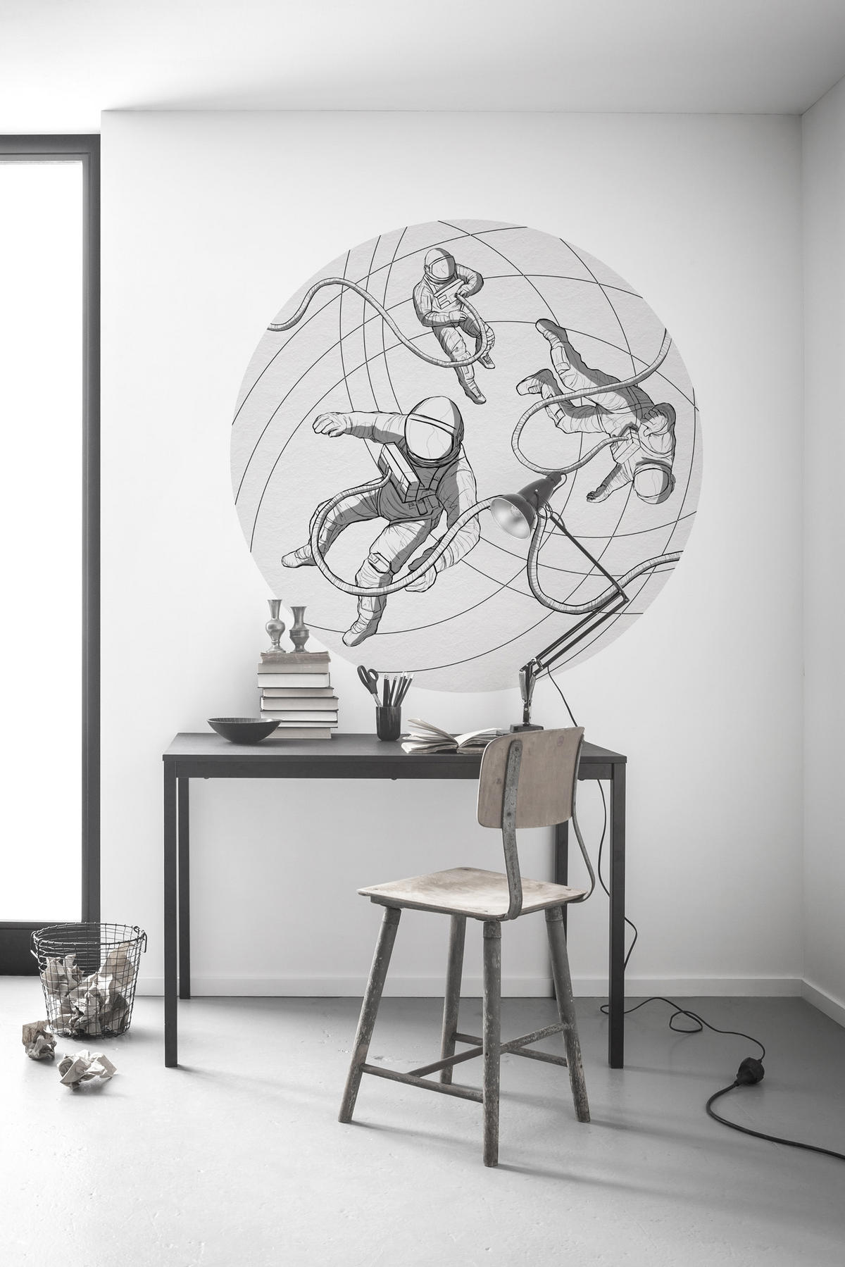 FOTOTAPETE  - Schwarz/Weiß, Trend (125cm) - Xora