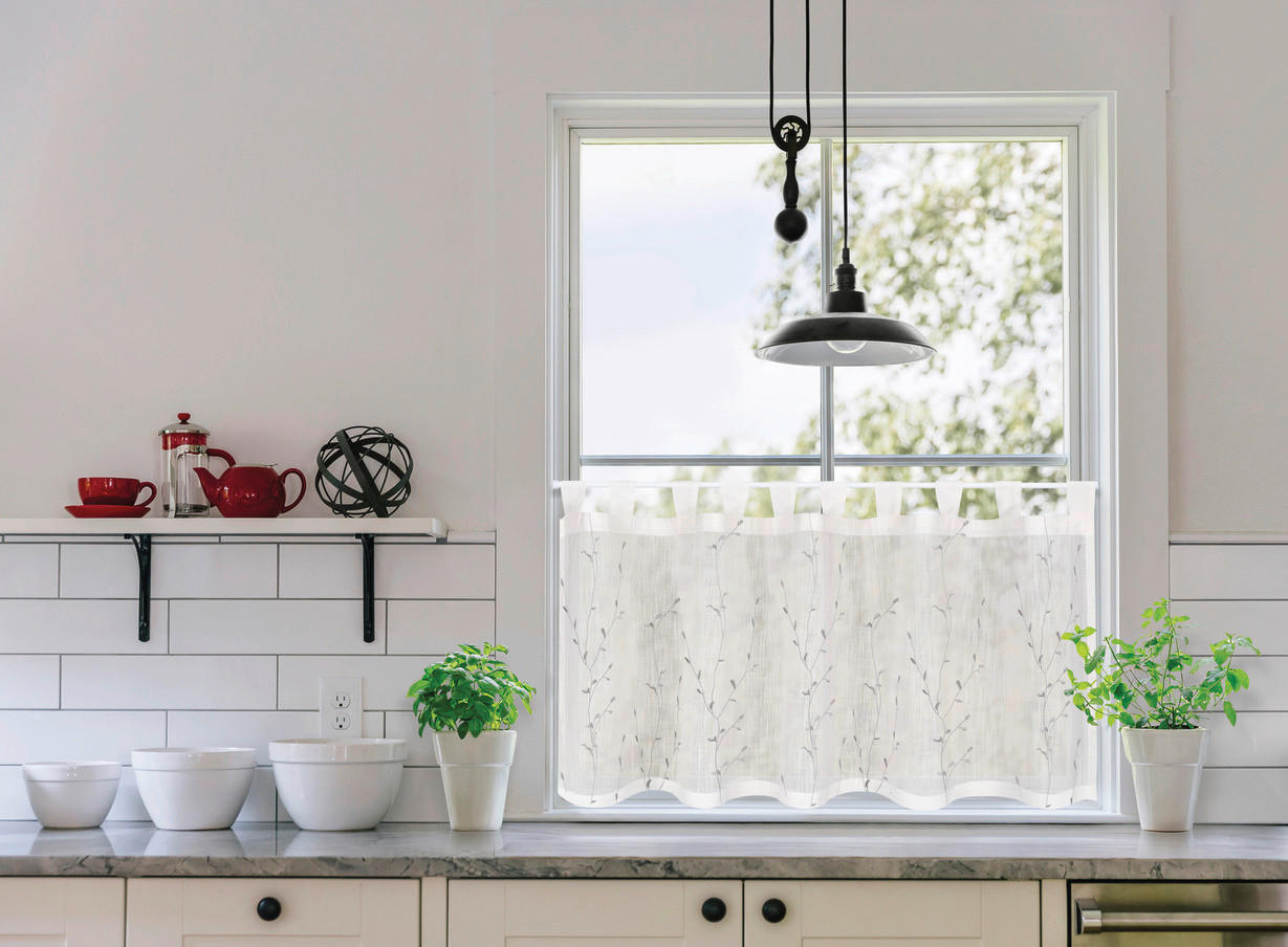 KURZGARDINE   150/50 cm   - Grau, KONVENTIONELL, Textil (150/50cm)