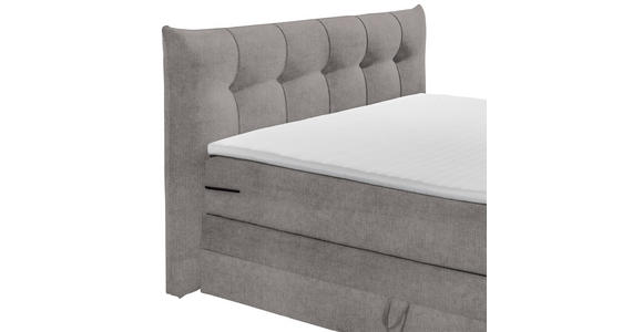 BOXSPRINGBETT 180/200 cm  in Dunkelgrau  - Dunkelgrau/Schwarz, Basics, Holzwerkstoff/Kunststoff (180/200cm) - Esposa