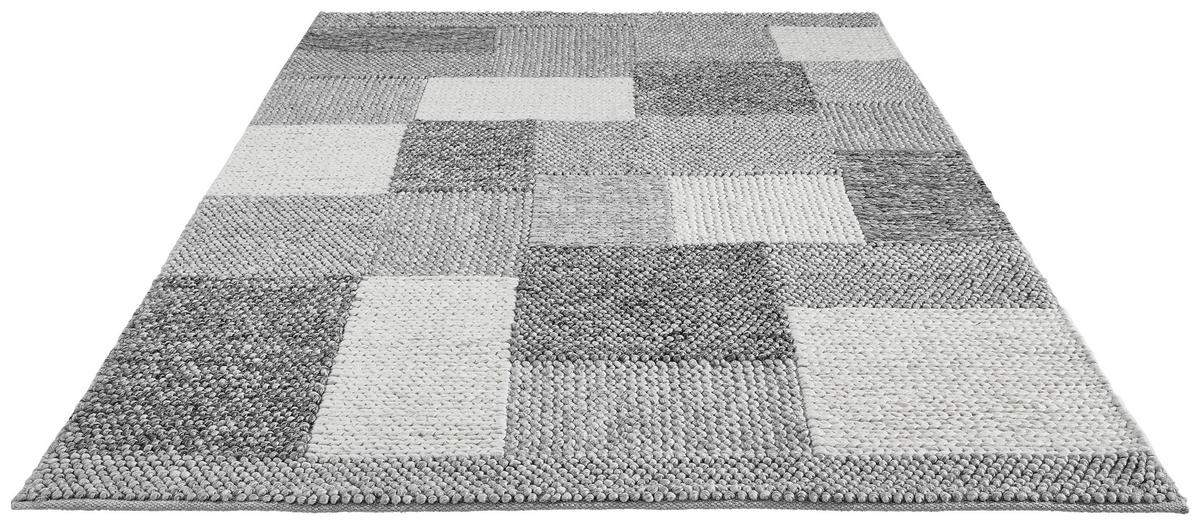 HANDWEBTEPPICH 80/150 cm Nordic Grau, Dunkelgrau  - Dunkelgrau/Grau, Natur, Textil (80/150cm) - Linea Natura