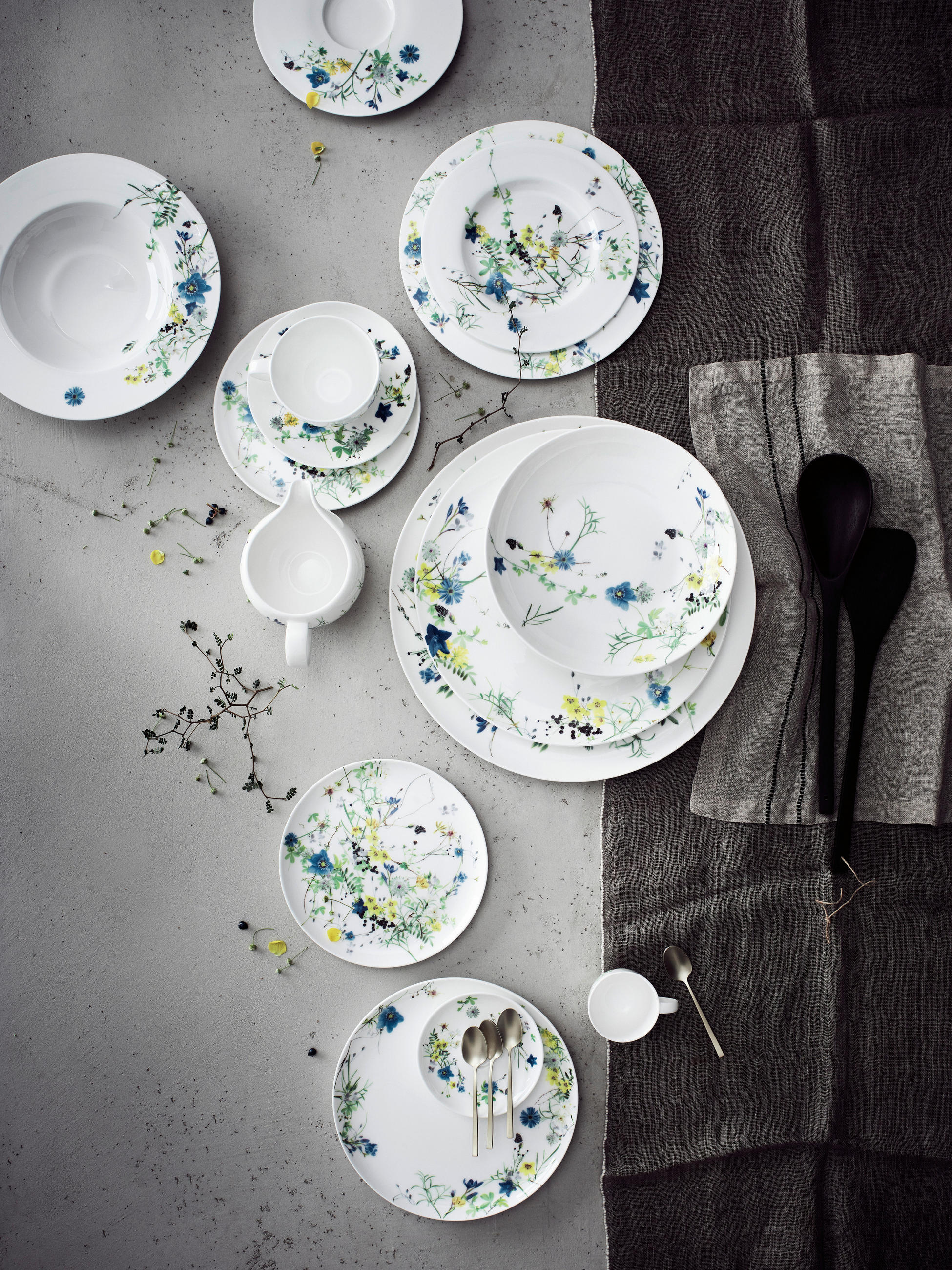FRÜHSTÜCKSSERVICE Brillance Fleurs des Alpes 6-teilig  - Multicolor, Basics, Keramik - Rosenthal