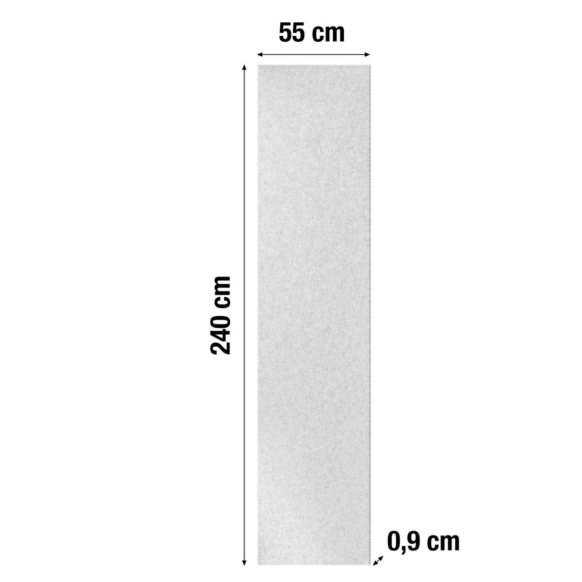 AKUSTIKPANEEL  - Hellgrau, Basics, Kunststoff (55/240/0,9cm)