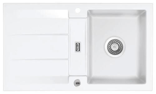 SPÜLE 52910212  - Weiß, Basics, Keramik (87/20/51cm) - Dieter Knoll
