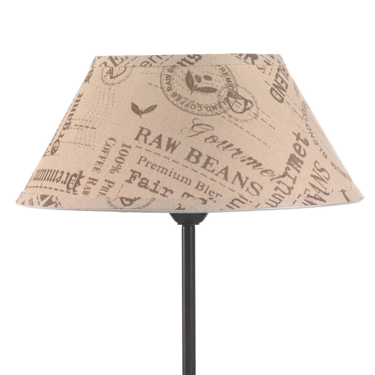 STOLNÍ LAMPA, E27, 30/30/40 cm - černá/koňaková, Basics, kov/textil (30/30/40cm)