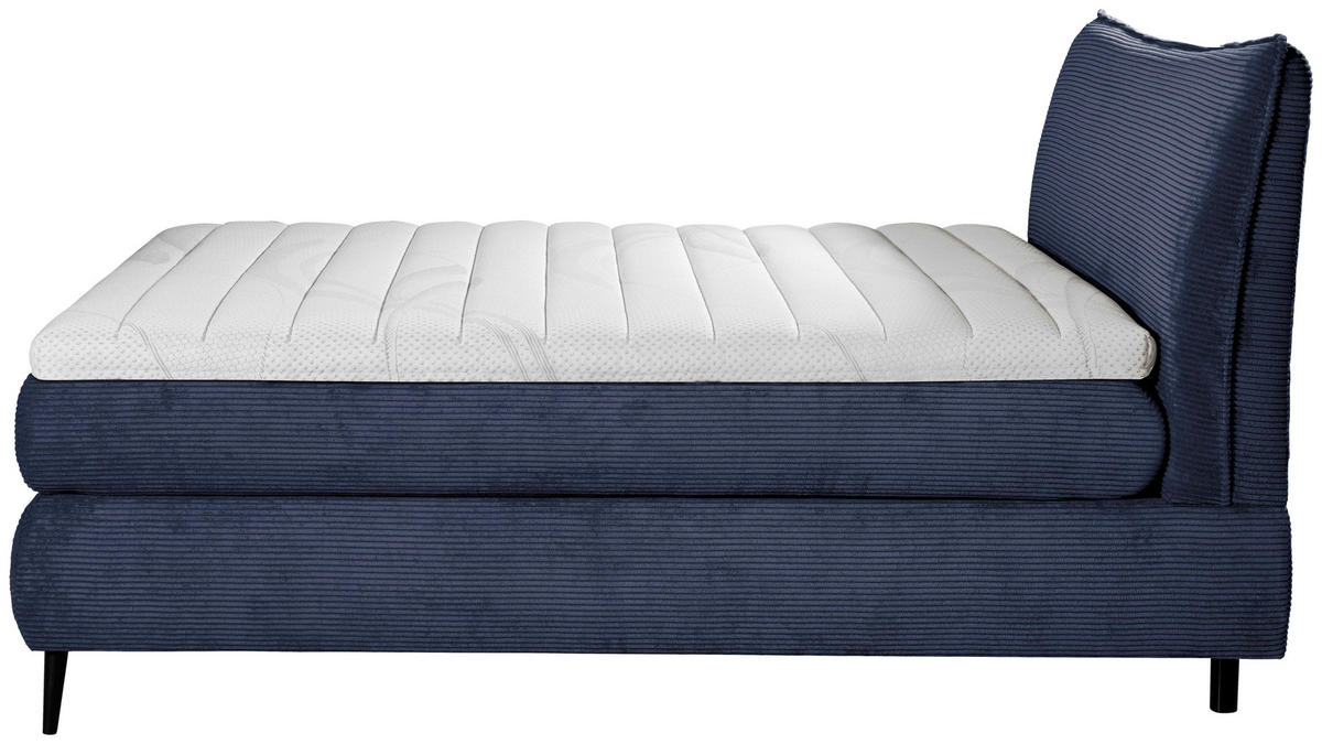 BOXSPRINGBETT 180/200 cm  in Blau  - Blau/Schwarz, Trend, Holz/Textil (180/200cm) - Esposa