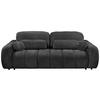SCHLAFSOFA in Webstoff Schwarz  - Schwarz, Design, Kunststoff/Textil (256/76/112cm) - MID.YOU