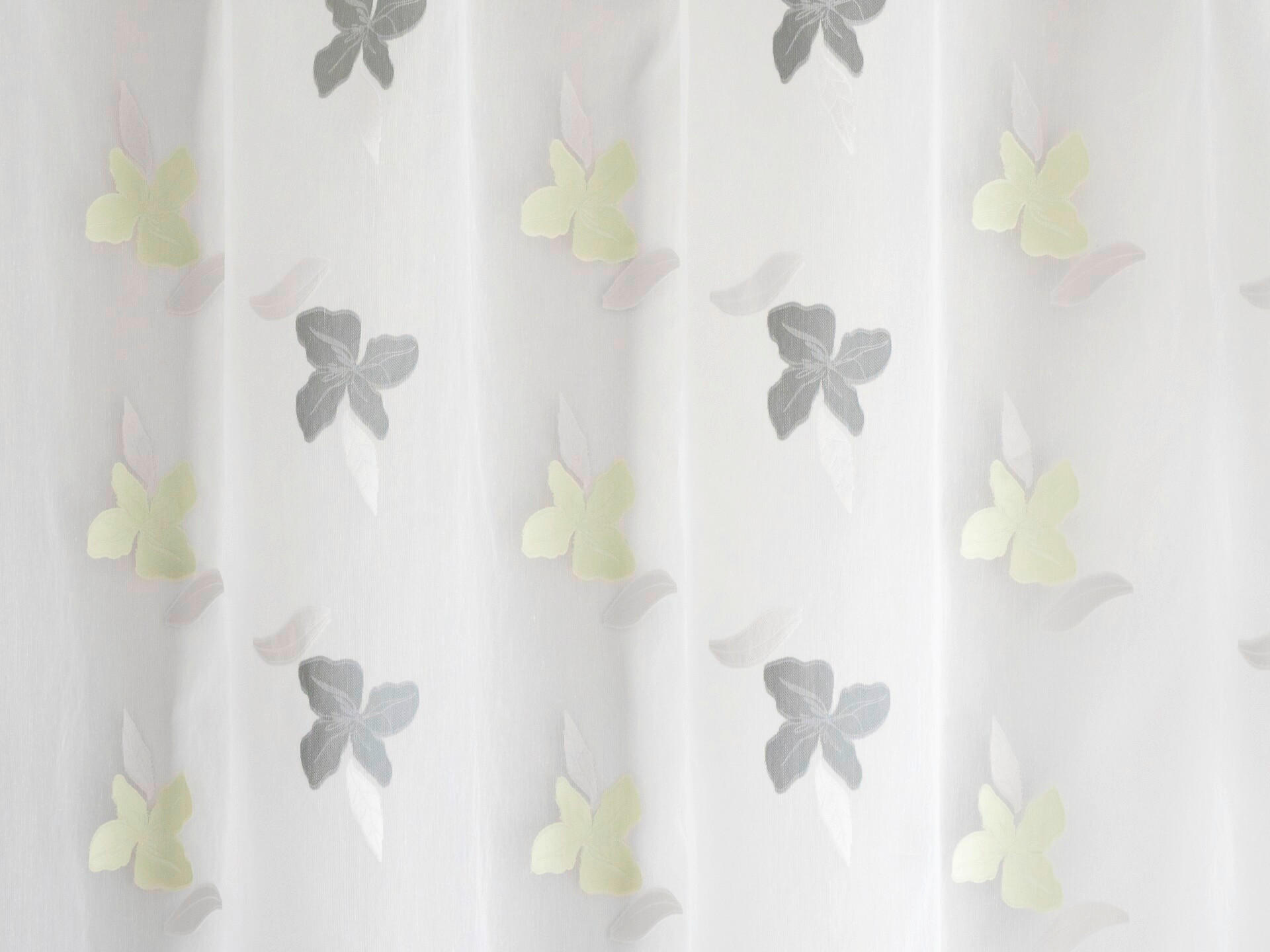 PERDEA TIP PLASĂ  - alb/verde, Basics, textil (300cm)
