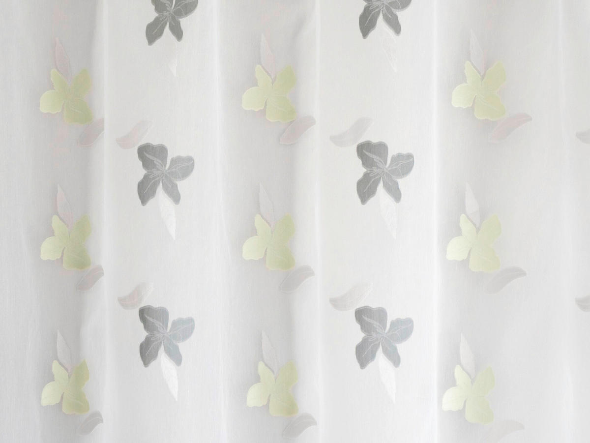 PERDEA TIP PLASĂ  - alb/verde, Basics, textil (300cm)