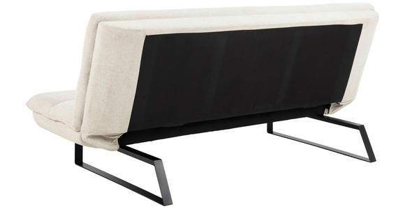 SCHLAFSOFA Flachgewebe Beige - Beige/Schwarz, KONVENTIONELL, Textil/Metall (200/91/124cm) - Carryhome