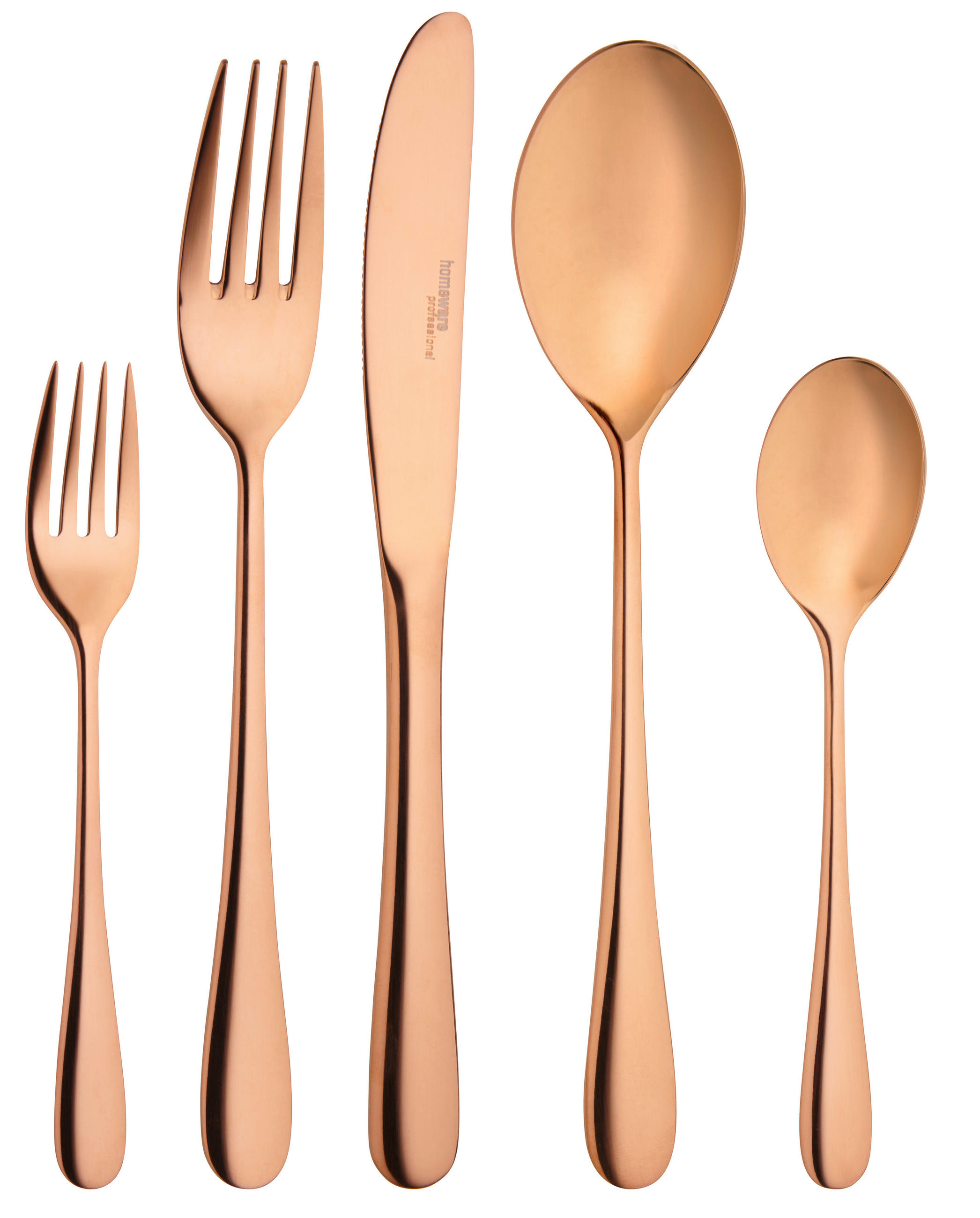 BESTECKSET Glam Chic 30-teilig Edelstahl - Kupferfarben, Design, Metall - Homeware Profession.
