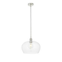 HÄNGELEUCHTE 31/151 cm  - Klar/Nickelfarben, Basics, Glas (31/151cm) - ENDON