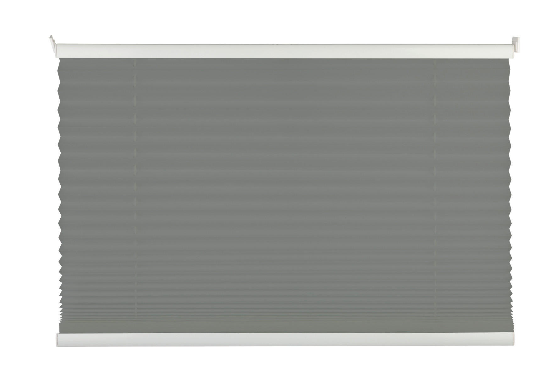 PLISSEE halbtransparent 50/130 cm - Hellgrau, KONVENTIONELL, Textil (50/130cm) - Homeware