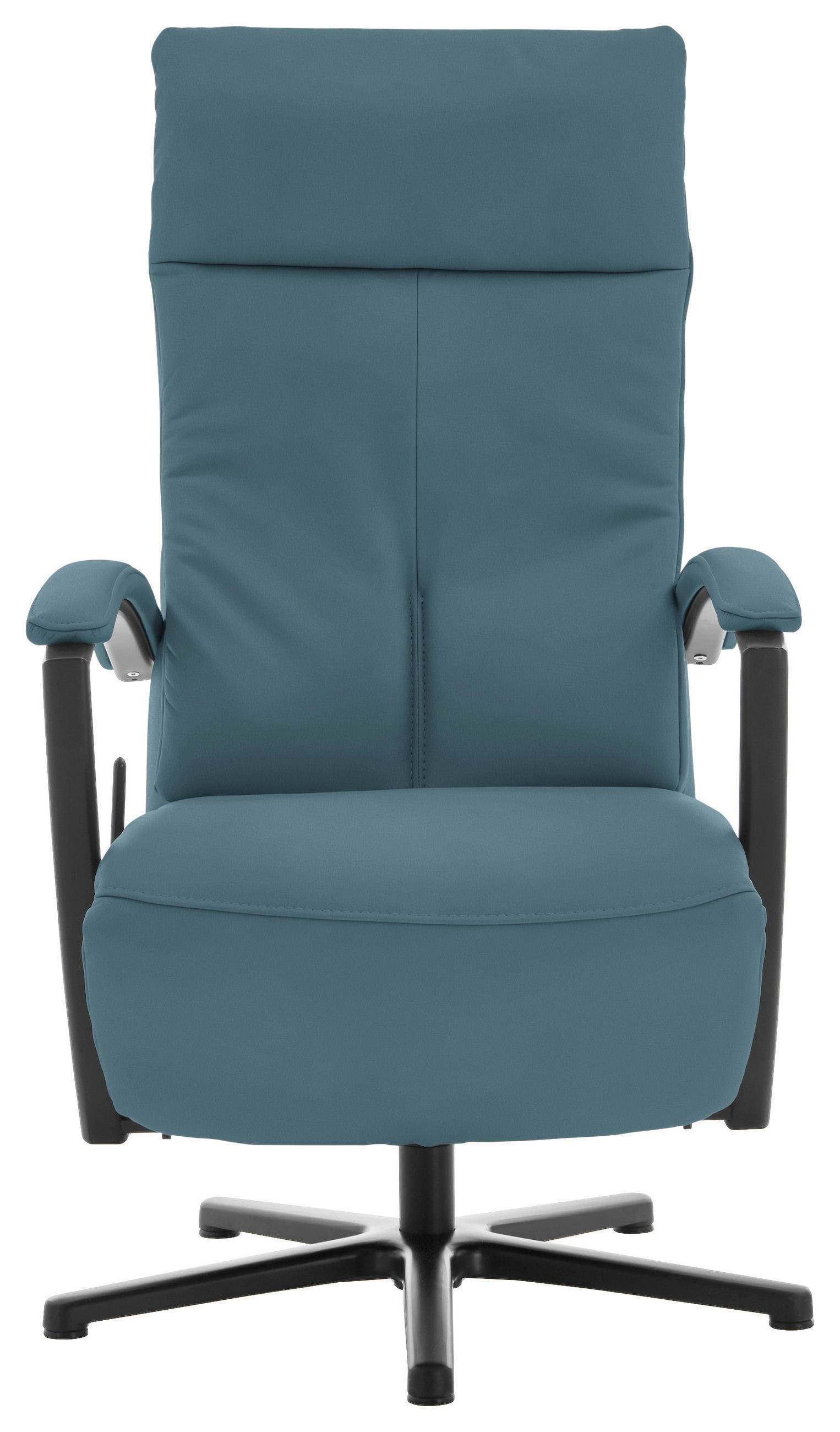 RELAXSESSEL in Leder Blau  - Blau/Schwarz, Design, Leder/Metall (76/112/83cm) - Beldomo Speed