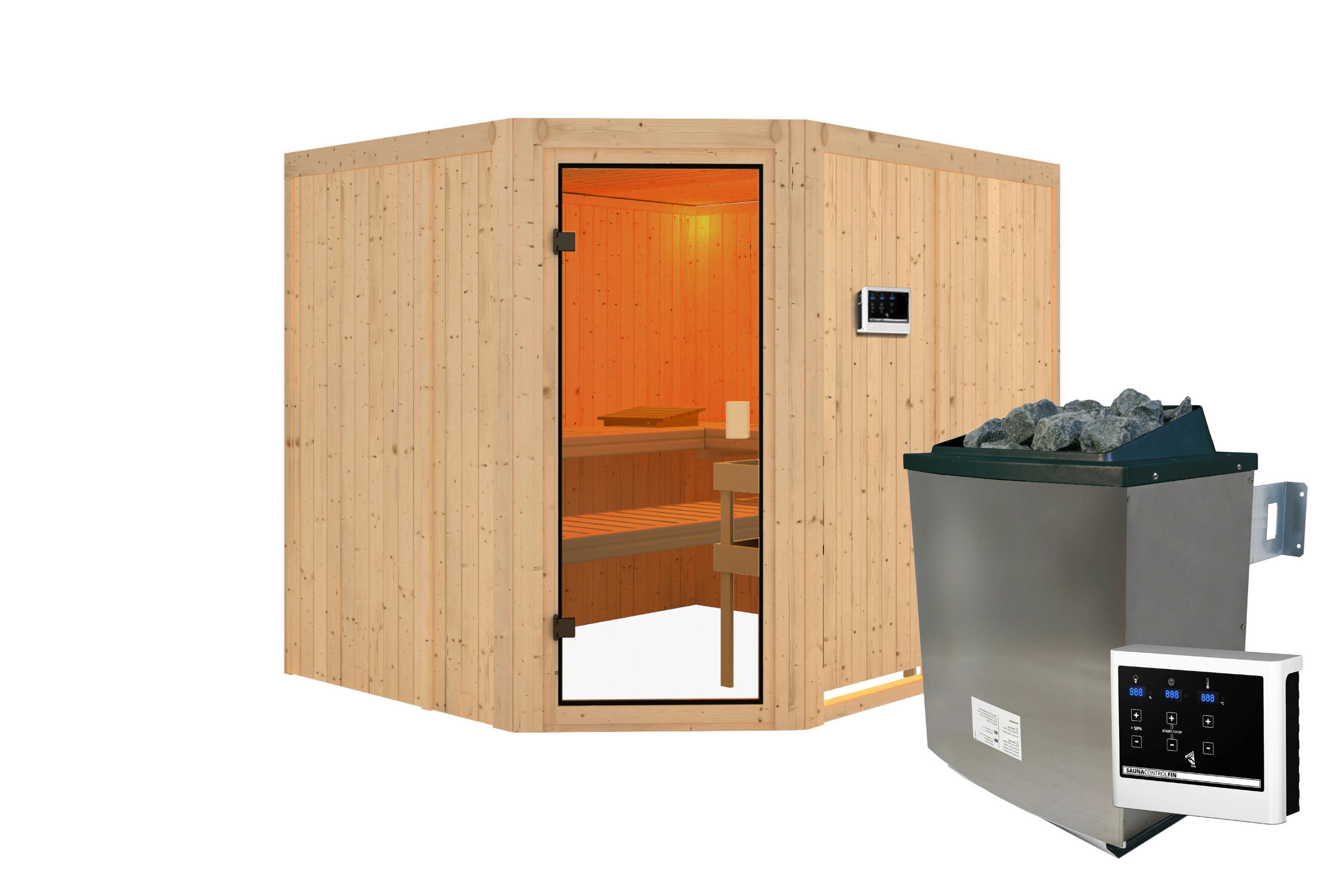 Sauna Bron Eck 231/198/202 cm