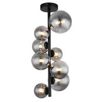 LED-DECKENLEUCHTE 3,5 W  28/60 cm    - Schwarz, Design, Glas/Metall (28/60cm) - Globo