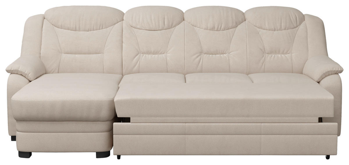 ECKSOFA in Chenille Beige  162/257 cm  - Beige, Basics, Kunststoff/Textil (162/257cm) - MID.YOU