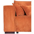 ECKSOFA in Cord Terracotta - Terracotta/Braun, KONVENTIONELL, Holz/Textil (230/190cm) - Carryhome