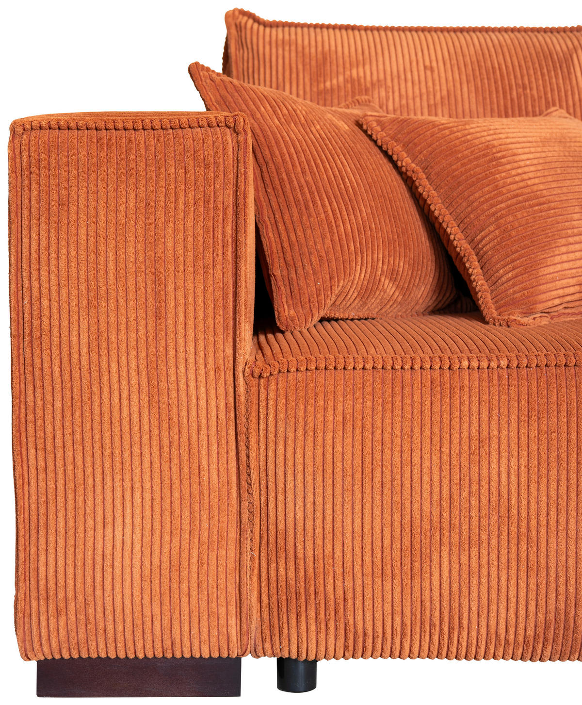 ECKSOFA in Cord Terracotta  - Terracotta/Braun, KONVENTIONELL, Holz/Textil (230/190cm) - Carryhome