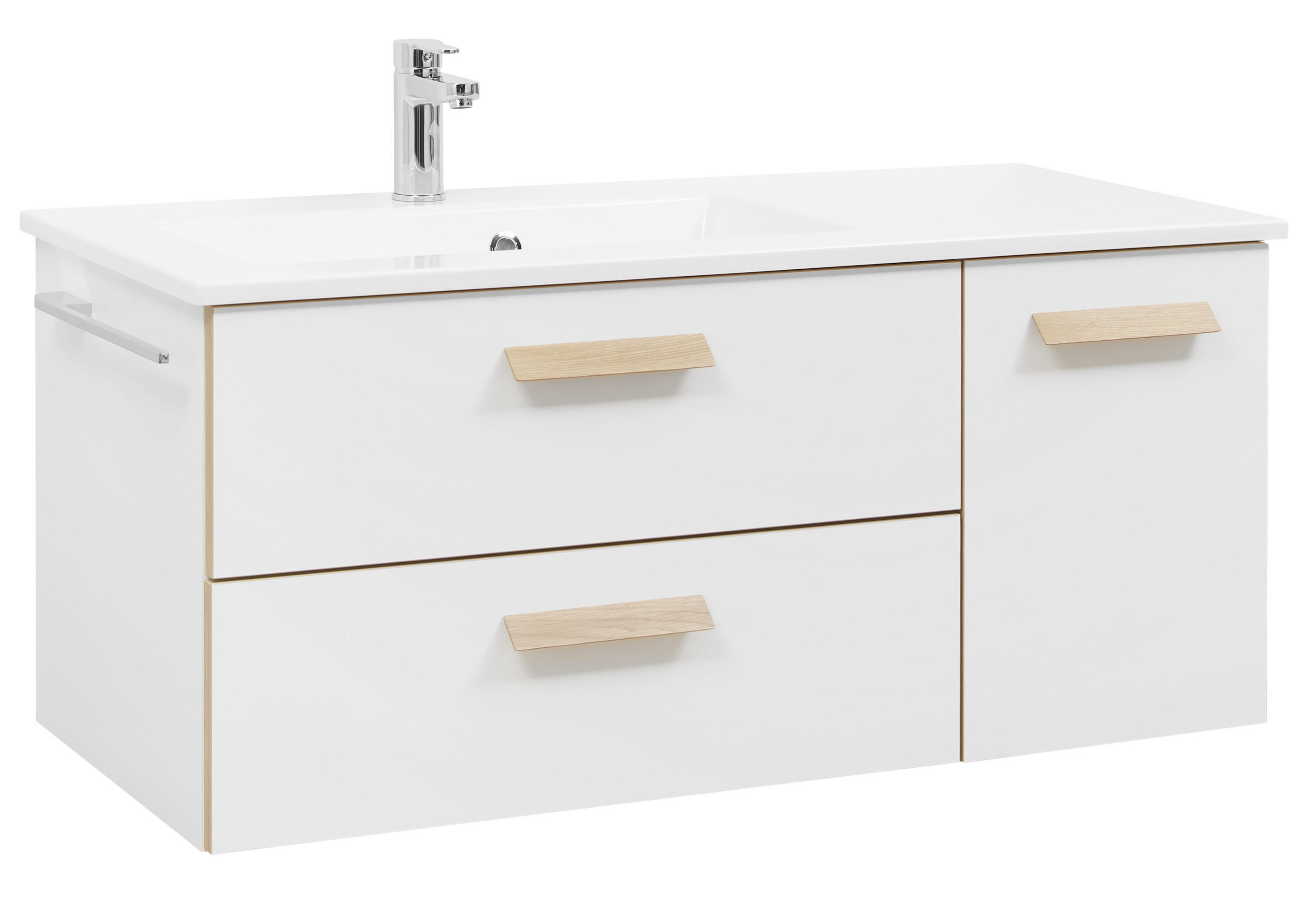 WASCHTISCHKOMBI 113 cm  - Weiß, KONVENTIONELL, Naturmaterialien/Holz (113cm) - Dieter Knoll