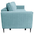 SCHLAFSOFA Cord Türkis  - Türkis/Schwarz, KONVENTIONELL, Textil/Metall (222/93/98cm) - Carryhome