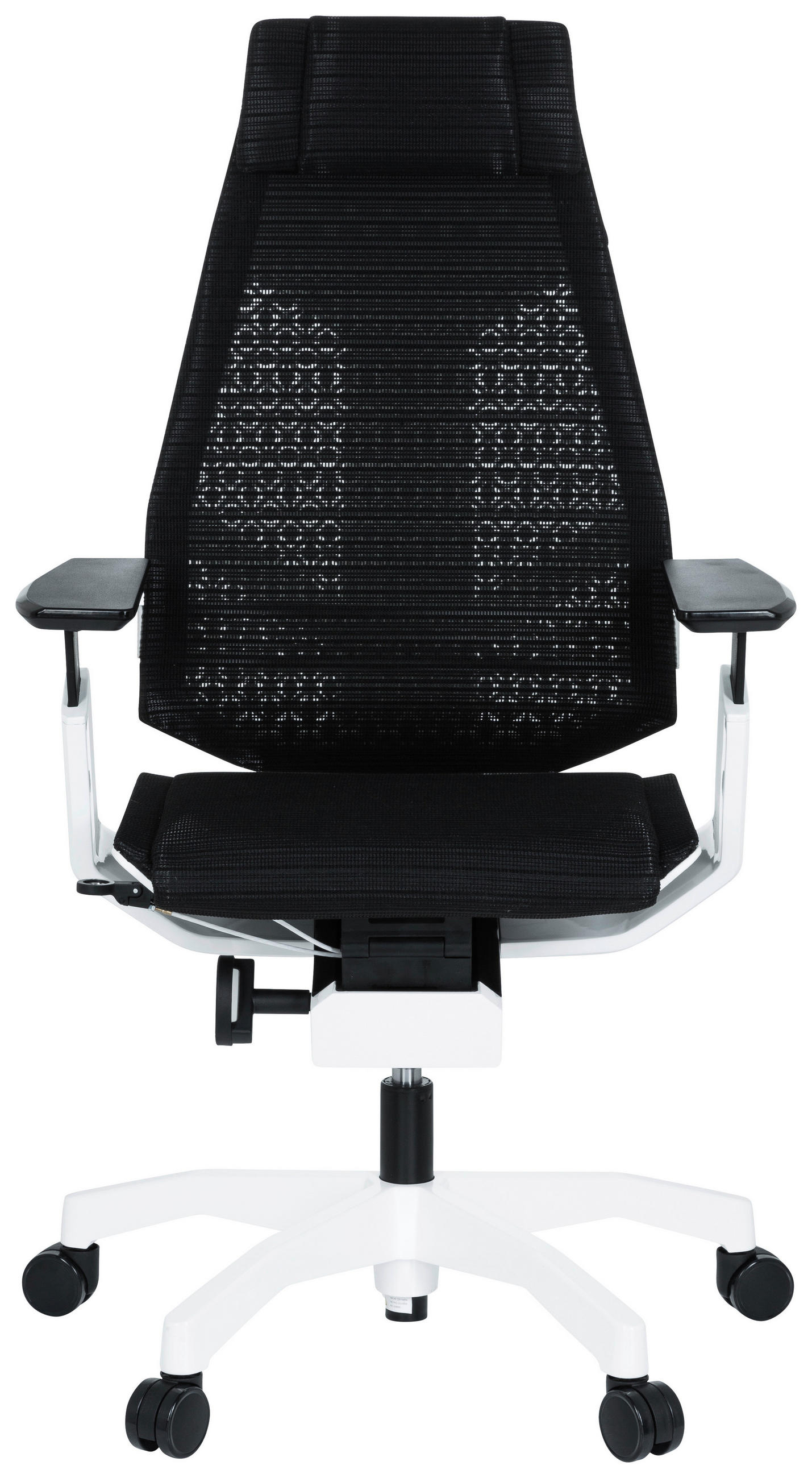 SNURRSTOL  i nätklädsel svart, vit  - vit/svart, Modern, textil/plast (57/114/46cm) - MID.YOU