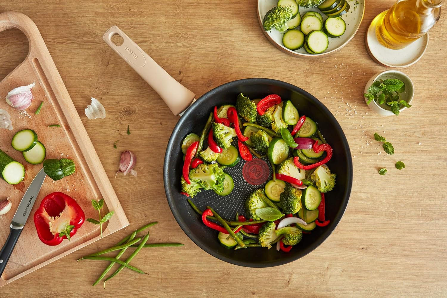 BRATPFANNE Tefal Eco Respect 28 cm  - Schwarz Hochglanz/Cognac, Basics, Metall (28cm) - Tefal