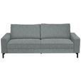3-SITZER-SOFA  in Flachgewebe Grau  - Schwarz/Grau, Design, Textil/Metall (218/86/97cm) - Hom`in