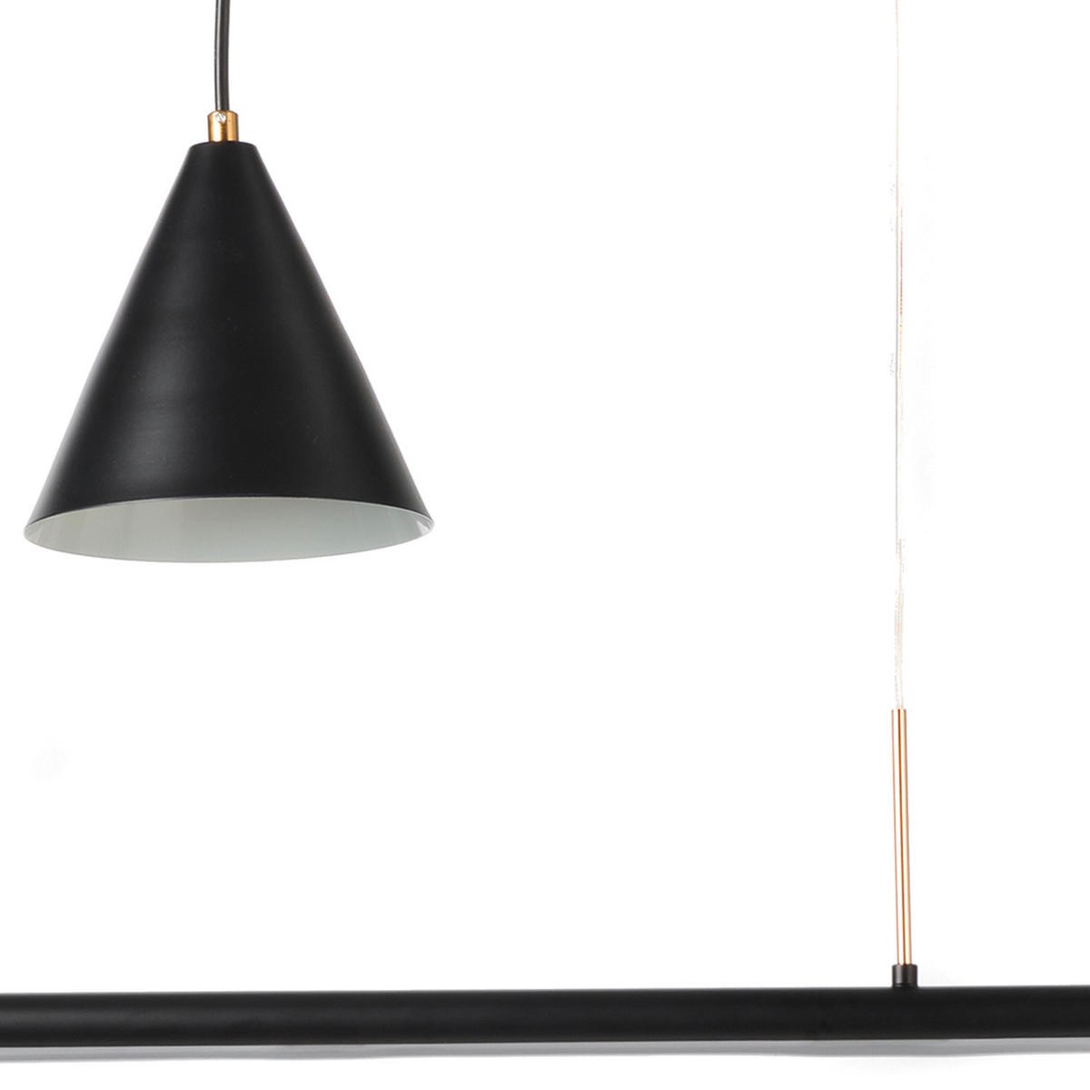 LED-HÄNGELEUCHTE 90/15/120 cm  - Schwarz, Design, Metall (90/15/120cm)