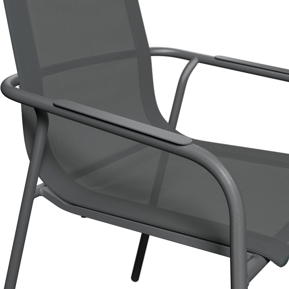 GARTENSTUHL Eisen Grau  - Grau, MODERN, Textil/Metall (60/87/63.5cm) - Ambia Garden