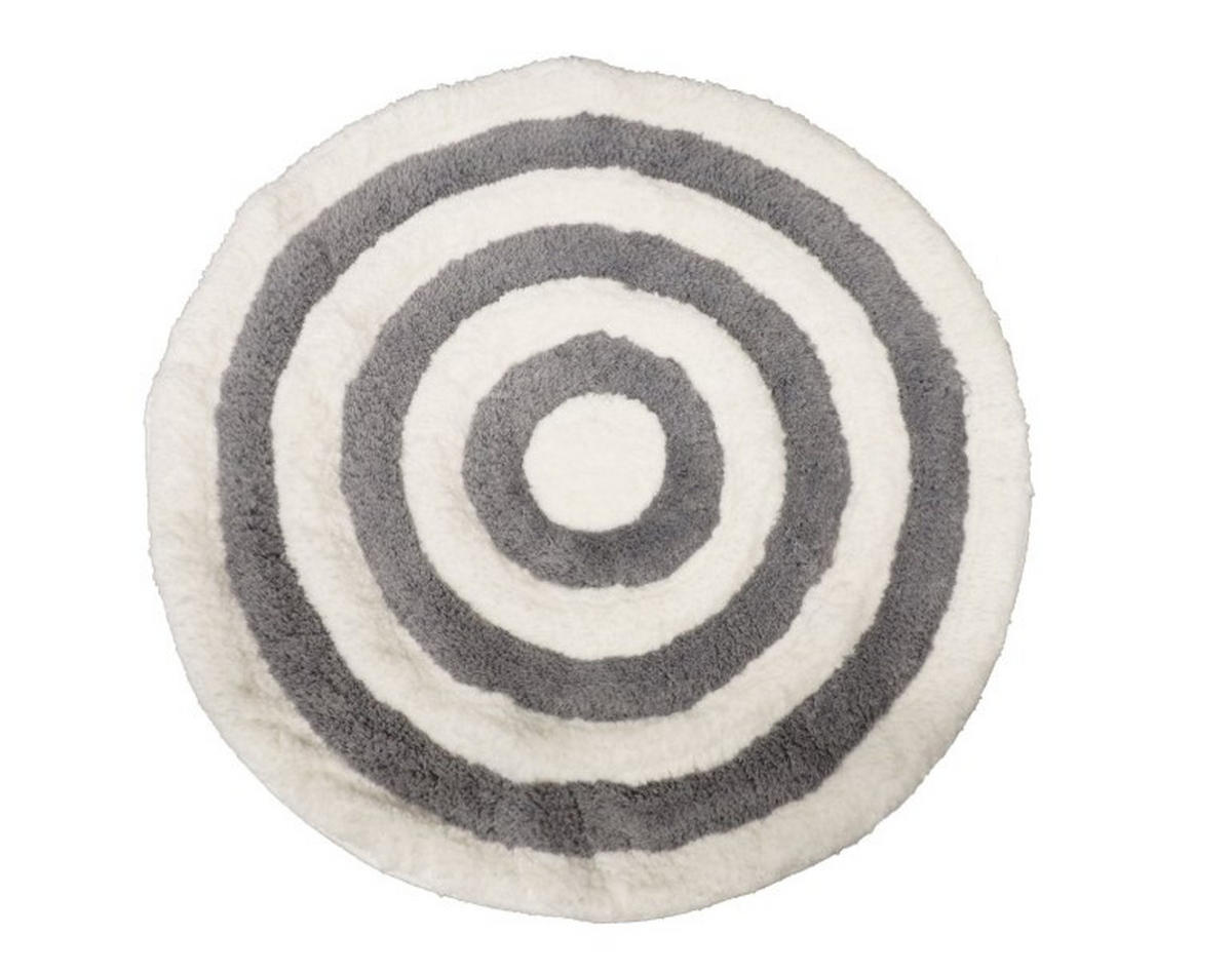 BADRUMSMATTA grå, vit 70 cm  - vit/grå, Klassisk, textil (70cm)