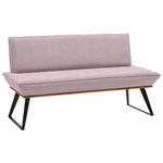 SITZBANK 180/87/64 cm Webstoff Rosa, Schwarz, Eichefarben Eiche massiv Metall  - Eichefarben/Schwarz, Design, Holz/Textil (180/87/64cm) - Voleo
