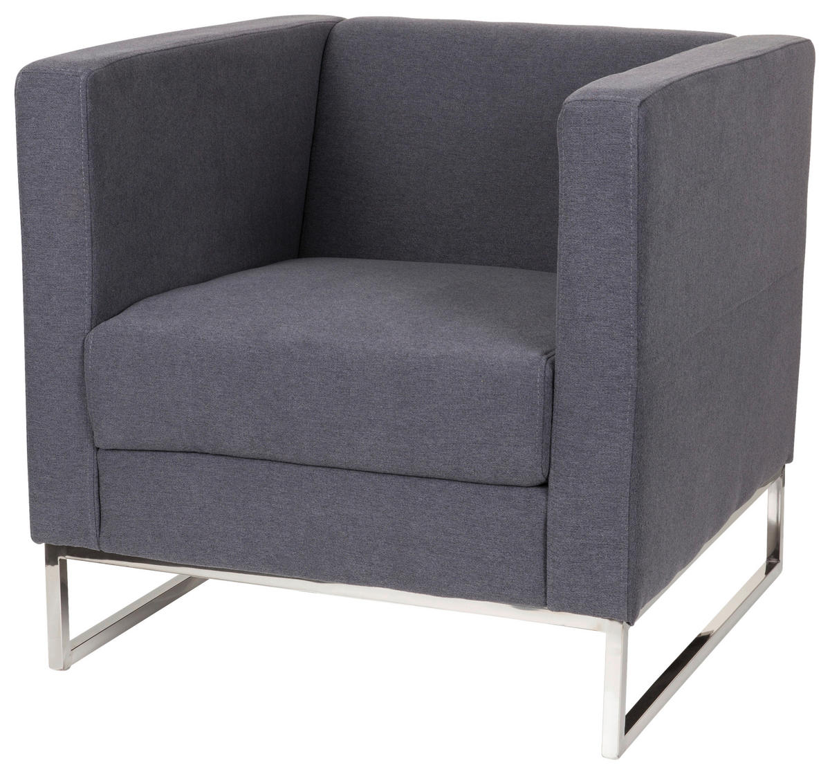 FÅTÖLJ i textil mörkgrå  - mörkgrå, Modern, metall/textil (72/71/72cm) - MID.YOU