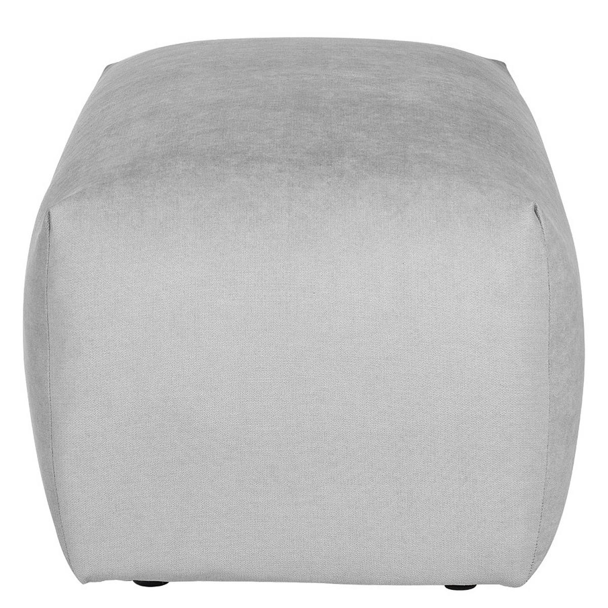 HOCKER in Textil Grau  - Schwarz/Grau, Modern, Kunststoff/Textil (102/41/52cm) - Trendmanufaktur