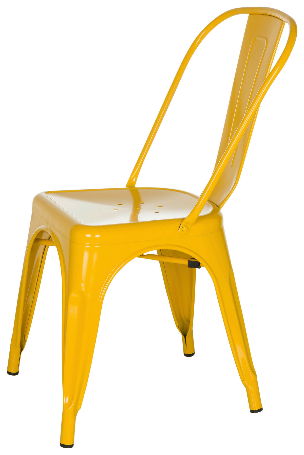 STOL stål  - gul, Basics, metall (44/84/54cm) - MID.YOU