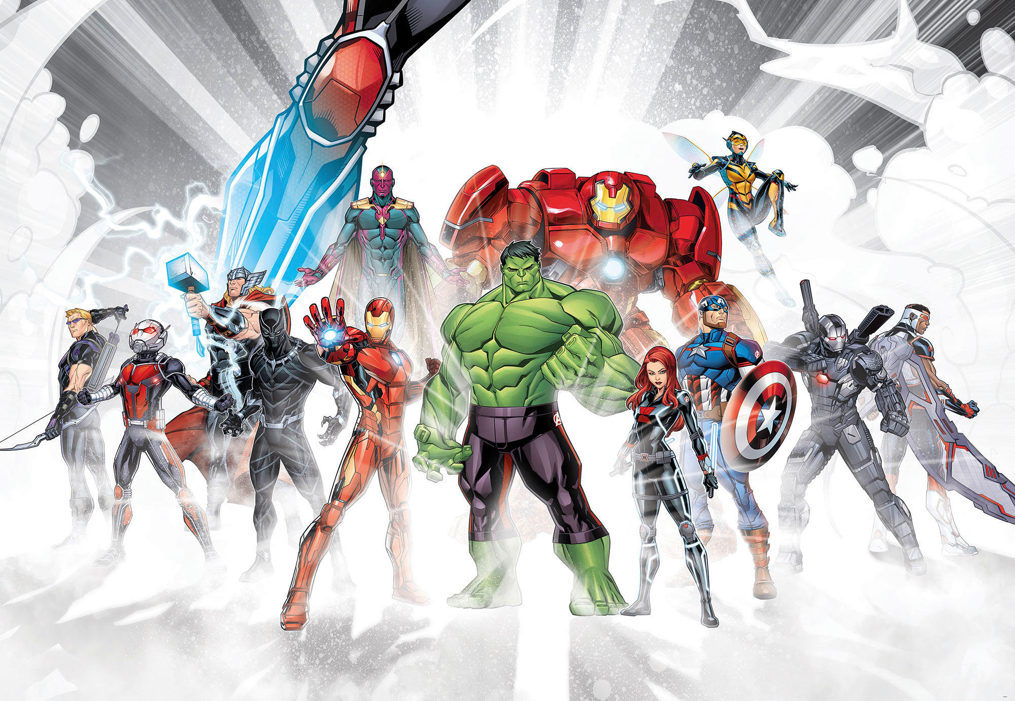 Xora Fototapete Marvel Mehrfarbig 368x254 cm