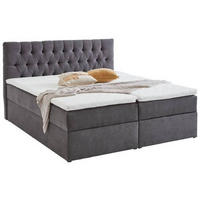 BOXBETT 180/200 cm  in Grau  - Schwarz/Grau, Modern, Kunststoff/Textil (180/200cm) - MID.YOU