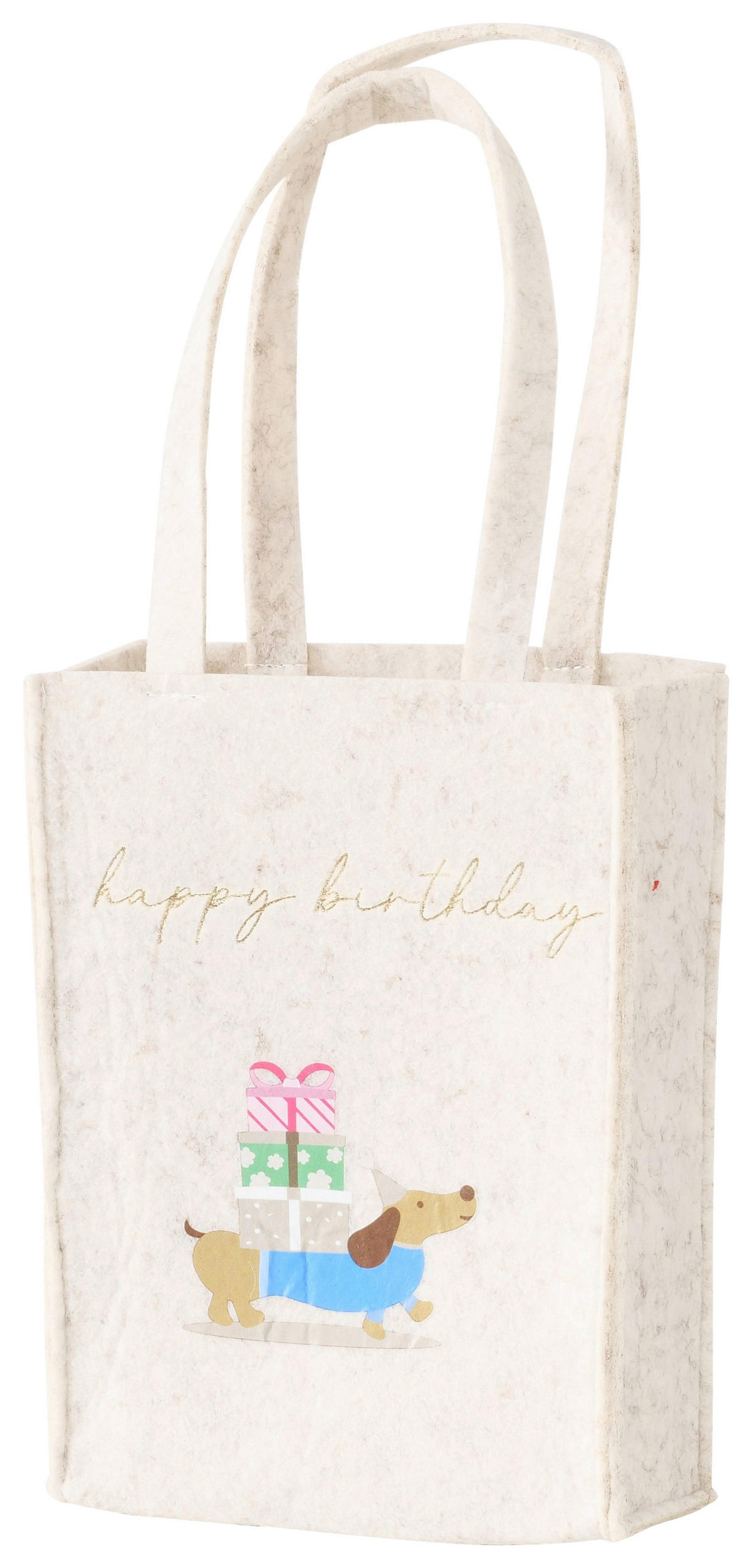 GESCHENKTASCHE  - Beige, KONVENTIONELL, Textil (15/6,5/20cm)
