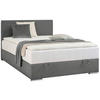 BOXBETT 90/200 cm  in Grau  - Chromfarben/Grau, KONVENTIONELL, Kunststoff/Textil (90/200cm) - Boxxx
