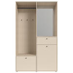 GARDEROBE 4-teilig  in 120/200/50 cm  - Kaschmir/Eichefarben, Design, Glas/Holzwerkstoff (120/200/50cm) - Xora