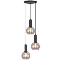 LUSTER  25/120 cm      - crna, Trendi, staklo/metal (25/120cm) - Novel