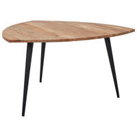 JEDÁLENSKÝ STÔL, akácia, čierna, farba akácie, 137/137/76 cm - čierna/farba akácie, Modern, kov/drevo (137/137/76cm) - Livetastic