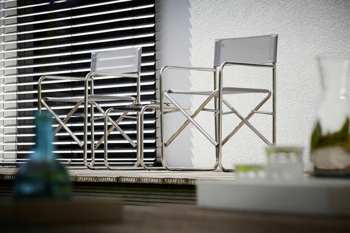 REGIESTUHL Aluminium Grau, Alufarben  - Alufarben/Grau, Design, Textil/Metall (51/83/44cm) - FIAM